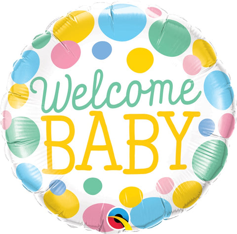 Welcome Baby värikkäät pallot foliopallo