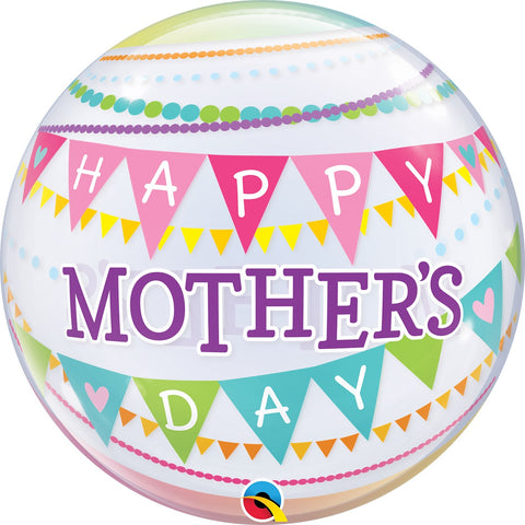 Äitienpäivä Happy Mother´s Day läpikuultava kuplailmapallo