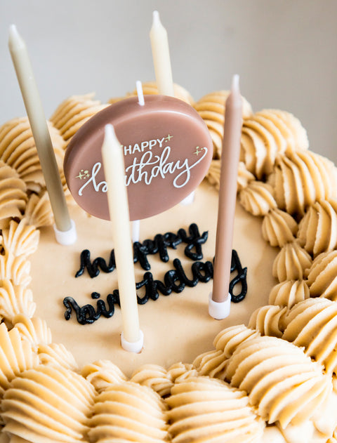 Happy Birthday kakkukynttilät 9 cm 10+1 kpl/pkt