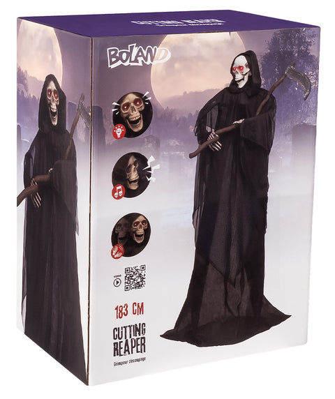 Viikatemieskoriste 180 cm äänellä, valolla ja liikkeellä