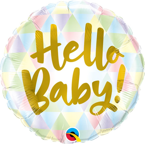 Hello Baby pastellivärit  foliopallo