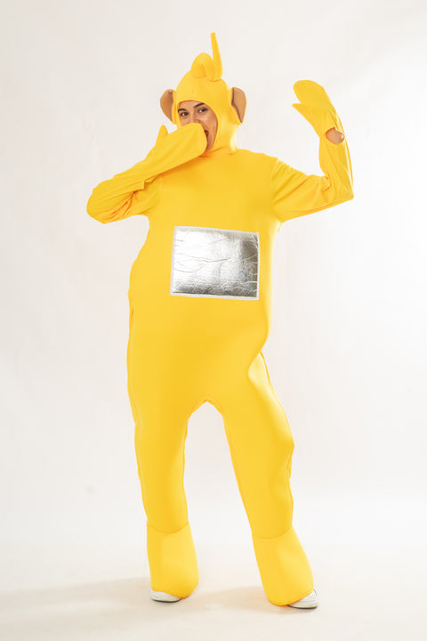 Teletapit Laa-Laa aikuisten naamiaisasu