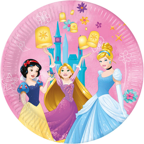 Disney Prinsessat pahvilautanen 23 cm 8 kpl/pkt