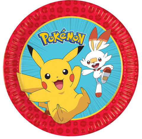 Pokemon suuri pahvilautanen 23 cm 8 kpl/pkt
