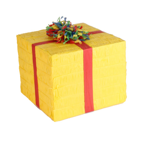 Pinjata keltainen lahjapaketti
