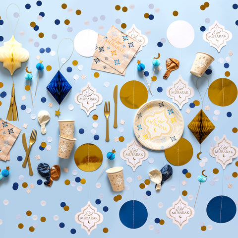 Eid Mubarak suuri pahvilautanen 8 kpl/pkt