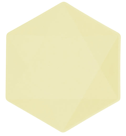 Vert Decor kuusikulmainen keskikokoinen lautanen keltainen 6 kpl/pkt