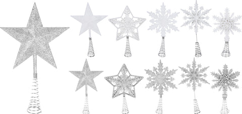 Tähti joulukuuseen 20 cm 1 kpl, lajitelmatuote 10 eri vaihtoehtoa