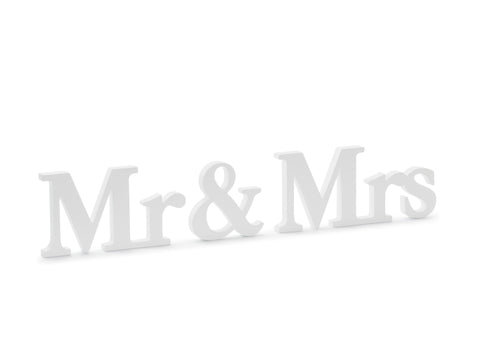 MR & MRS puiset kirjaimet 9,5 cm