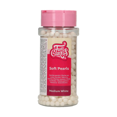 FunCakes pehmeä sokerihelmi, valkoinen (medium) 60 g