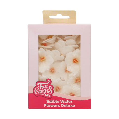 FunCakes syötävät vohvelikukat, Hortensia valkoinen 18 kpl