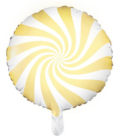 Karkkikierre vaaleankeltainen foliopallo