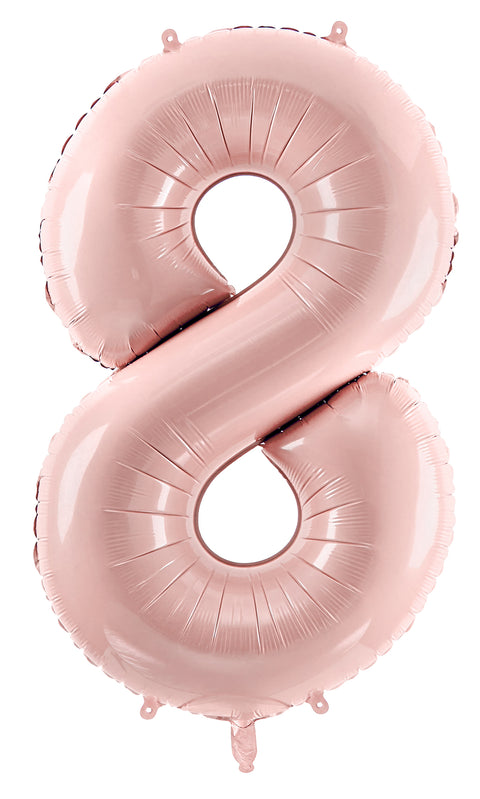 Numerofolio 8 vaaleanpunainen 72 cm