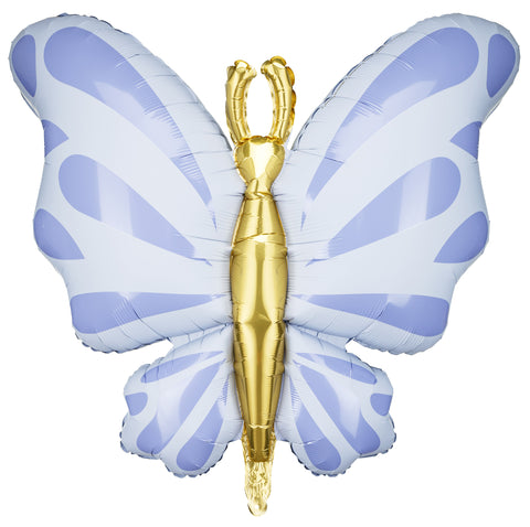 Perhonen muotofoliopallo sininen