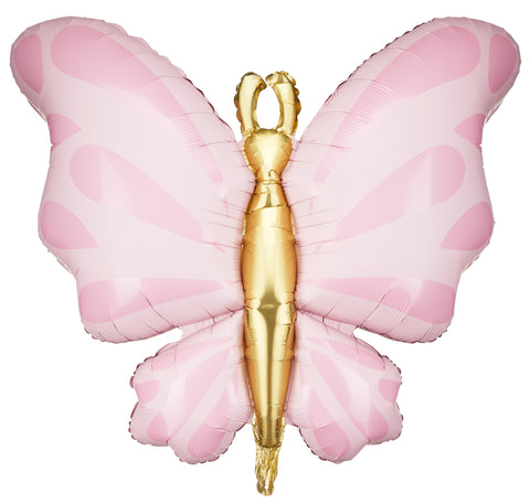 Perhonen muotofoliopallo pinkki