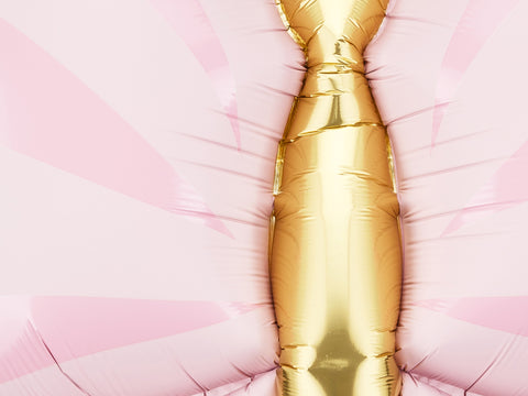 Perhonen muotofoliopallo pinkki