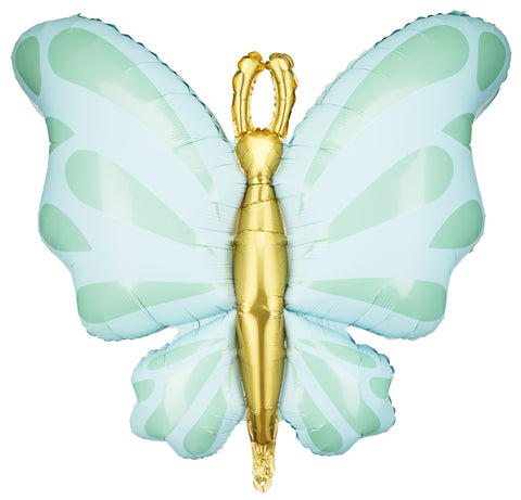 Perhonen muotofoliopallo mintunvihreä