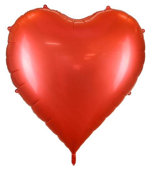 XXL jättisydänfoliopallo punainen, 136x129 cm