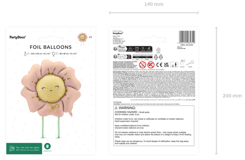 Kukka, kävelevä foliopallo M