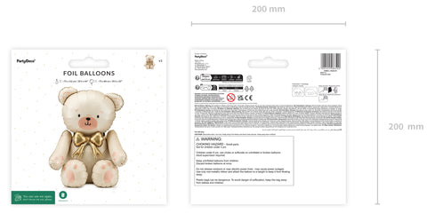 Nalle ilmatäyttöinen foliopallo