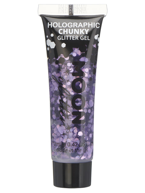 Holografinen glittergeeli suuri kimalle violetti 12 ml