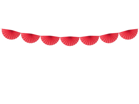 Koristeköynnös paperiviuhkat punainen  3 m