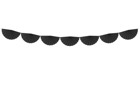Koristeköynnös paperiviuhkat musta 3 m