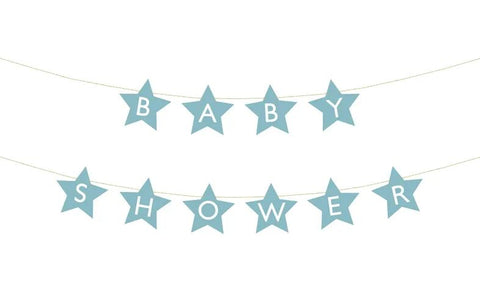 Kirjainnauha baby shower, vaaleansininen