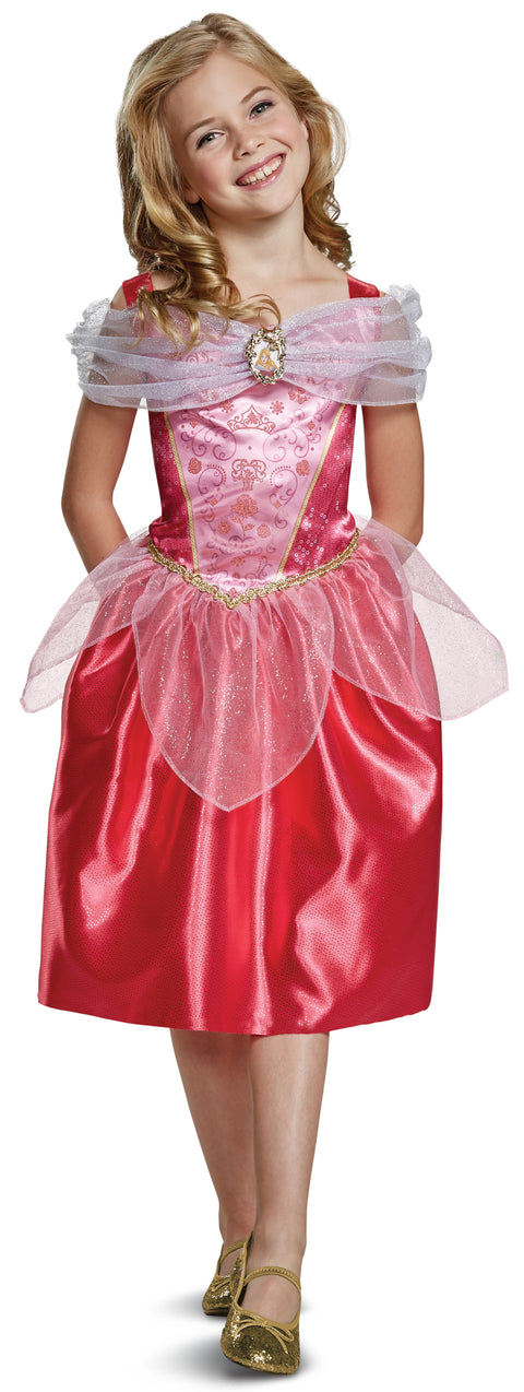 Prinsessa Ruusunen mekko lasten naamiaisasu