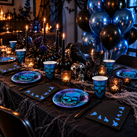 Halloween Pääkallo Juhlasetti 8 hengelle
