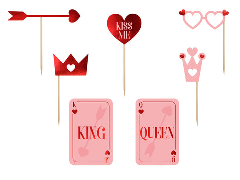Love photo booth tarvikkeet 7 kpl/pkt
