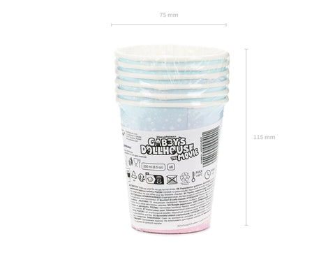 Gabby's Dollhouse pahvimuki 250 ml 6 kpl/pkt