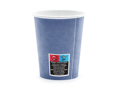 Happy Birthday pahvimuki sininen 6 kpl/pkt