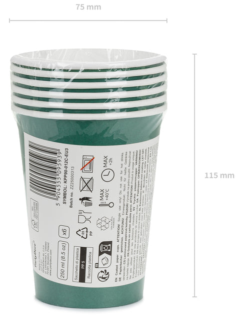 Pahvimuki vihreä, 250 ml 6 kpl/pkt