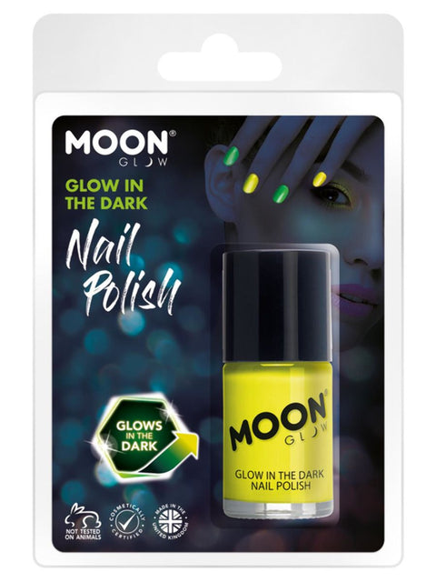 Moon Glow kynsilakka pimeässä hohtava keltainen 14 ml