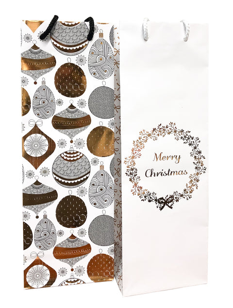 Lahjakassi pullolle jouluaiheet 12 x 36 cm, lajitelmatuote