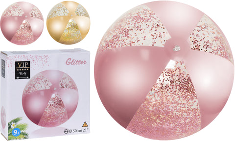 Rantapallo kimalle 1 kpl (lajitelmatuote 2 eri väriä: pinkki ja kulta)