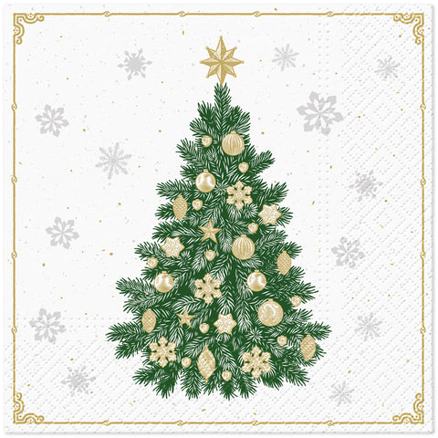 Suuri lautasliina 33 x 33 cm joulukuusi 20 kpl/pkt