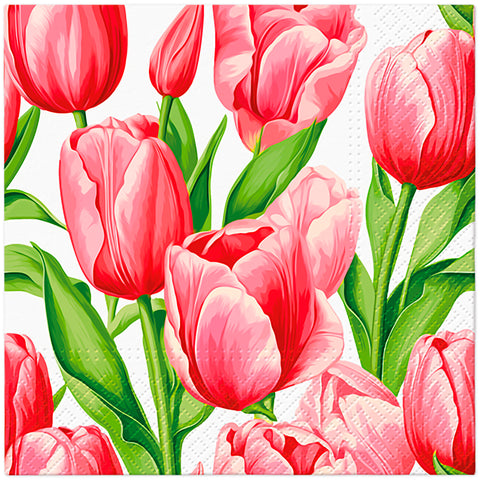 Lautasliina 33 x 33 cm tulppaaniaika 20 kpl/pkt