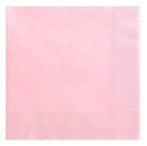 Suuri lautasliina 33 x 33 cm vaaleanpunainen 20 kpl/pkt