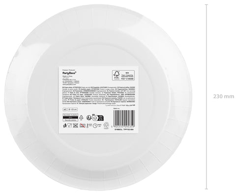 Pahvilautanen keltainen, 23 cm 6 kpl/pkt