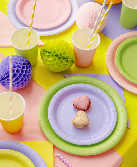 Pahvilautanen vaaleanvihreä, 23 cm 6 kpl/pkt