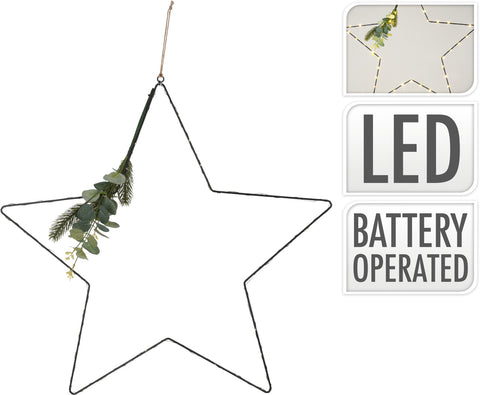 Koristetähti led-valoilla musta 62cm