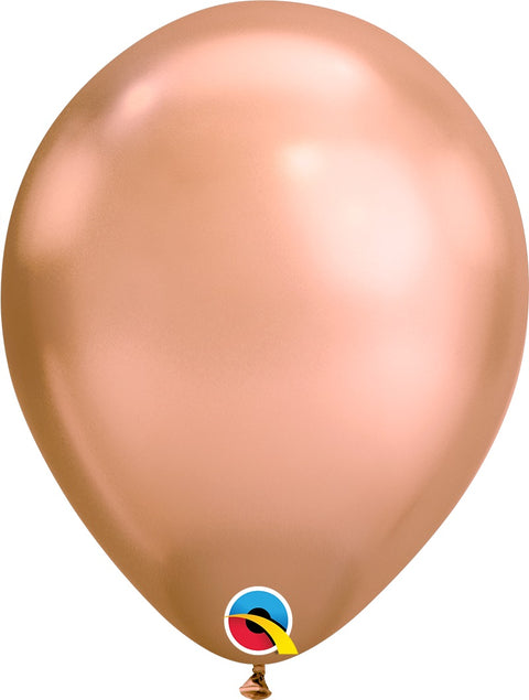 28 cm metallikromiruusukulta ilmapallo 25 kpl/pss