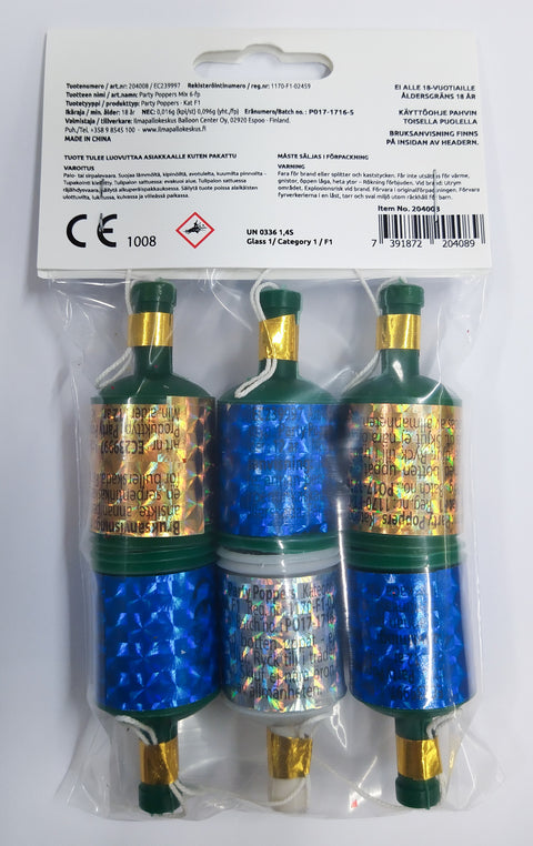 Paukkuserpentiini 6 kpl/pss, K18