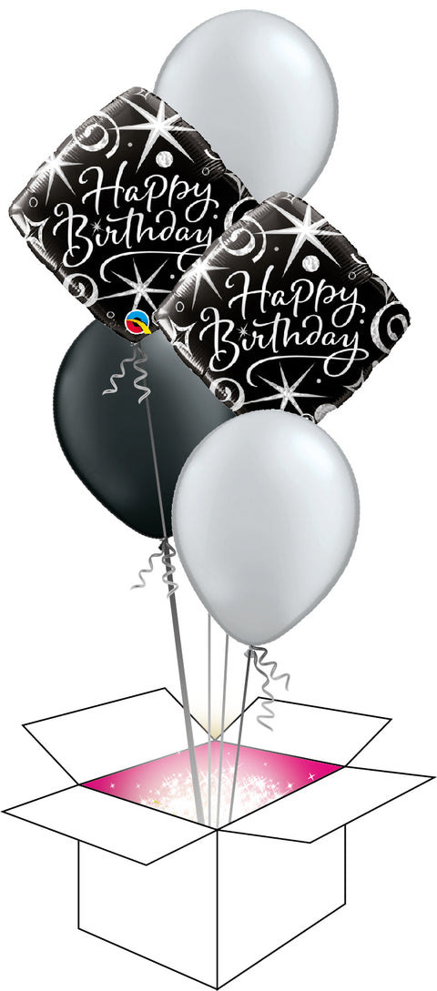 Palloboxi ilmapalloasetelma, Happy Birthday elegantti L