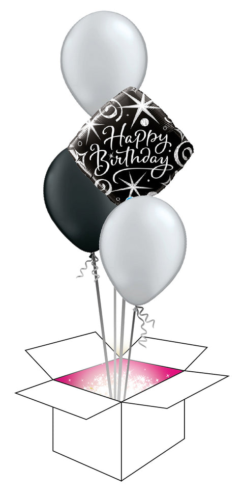 Palloboxi ilmapalloasetelma, Happy Birthday elegantti M