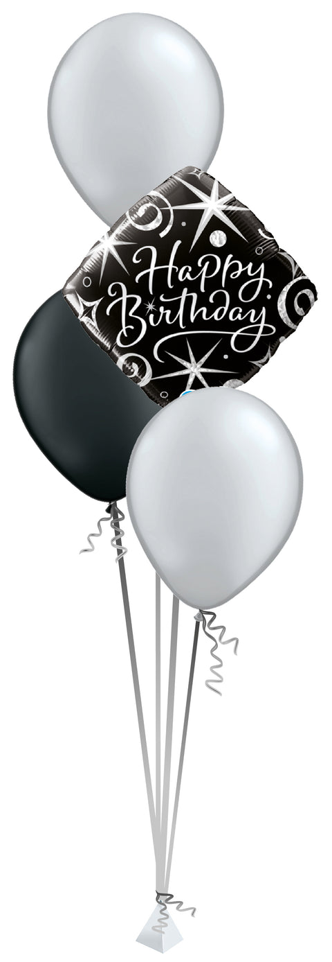 Palloboxi ilmapalloasetelma, Happy Birthday elegantti M