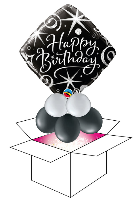 Palloboxi ilmapalloasetelma, Happy Birthday elegantti S