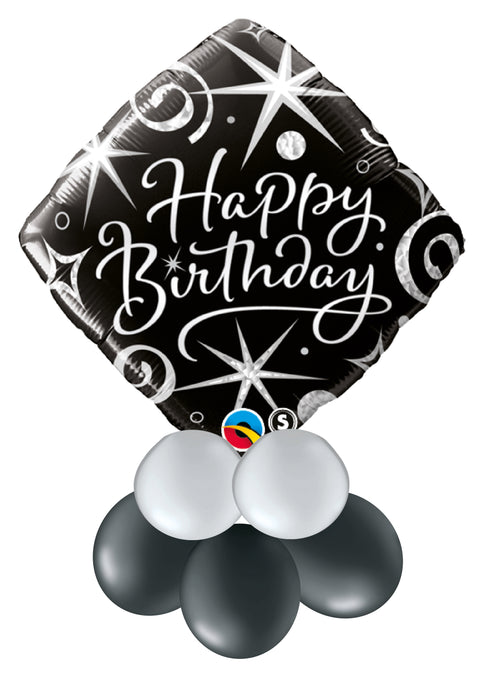 Palloboxi ilmapalloasetelma, Happy Birthday elegantti S